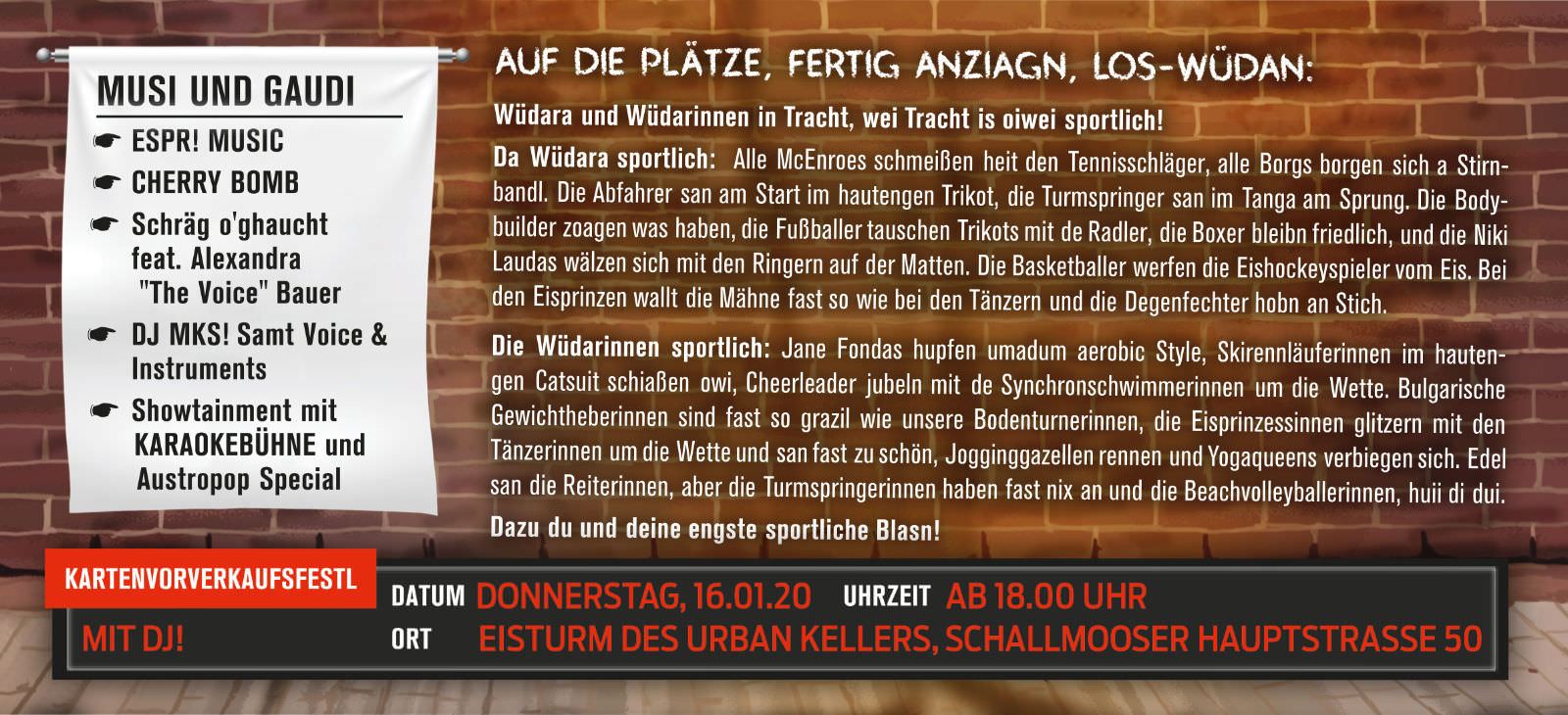 Einladung zum Vorverkaufsfestl